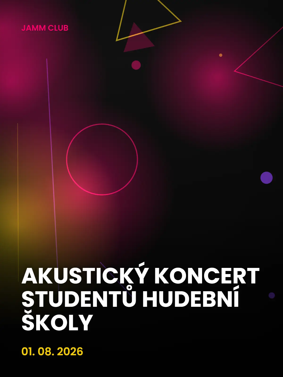 Akustický koncert studentů hudební školy